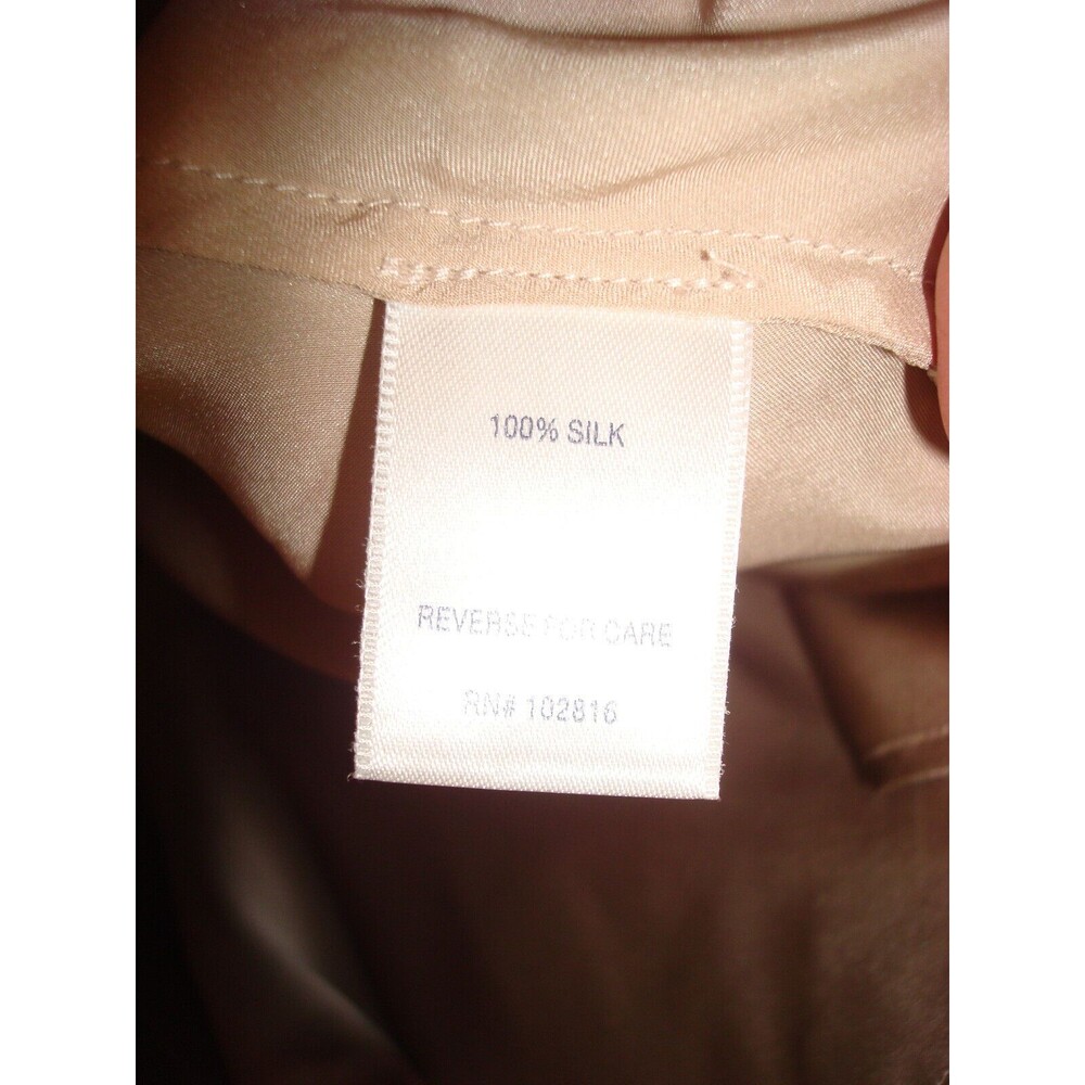 NWT New Ryllace 20 Silk Blouse Cami Beige Champagne Tank Camisole Top Plus Shiny - Picture 12 of 13